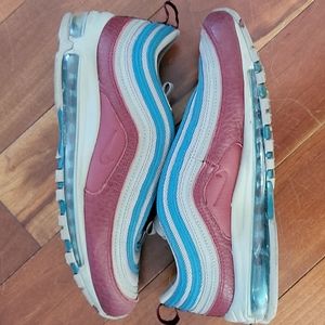 Nike Air Max 97 Teal Taupe Red Men's Size 10 Excellent Condition